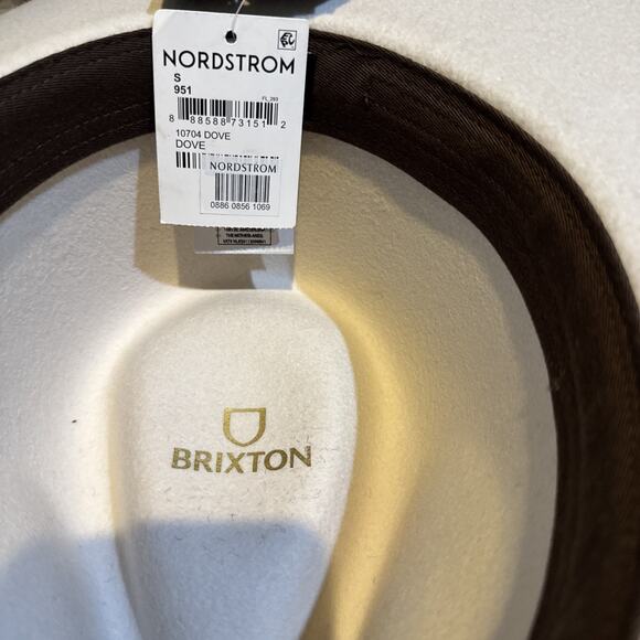 Brixton Cohen Cowboy Hat Mens Size Small (7) Dove 100% Felt Leather - Picture 15 of 16